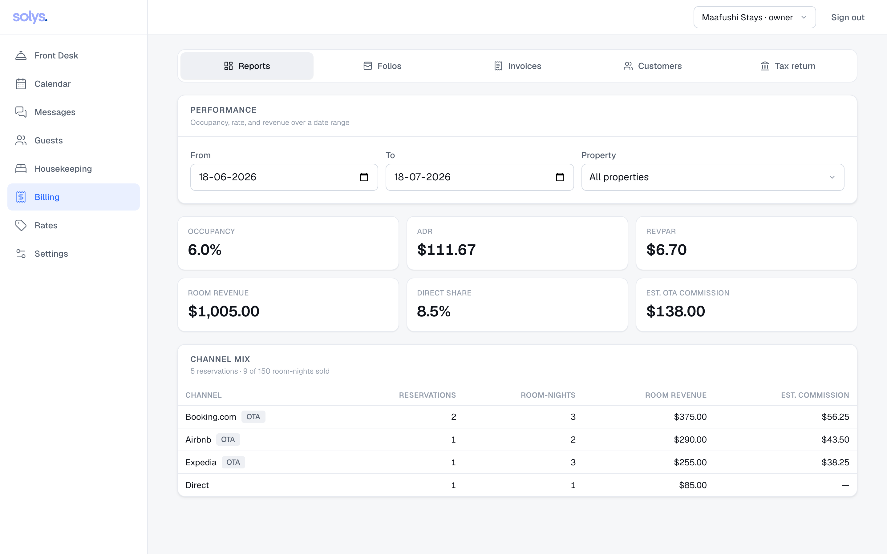 Billing reports